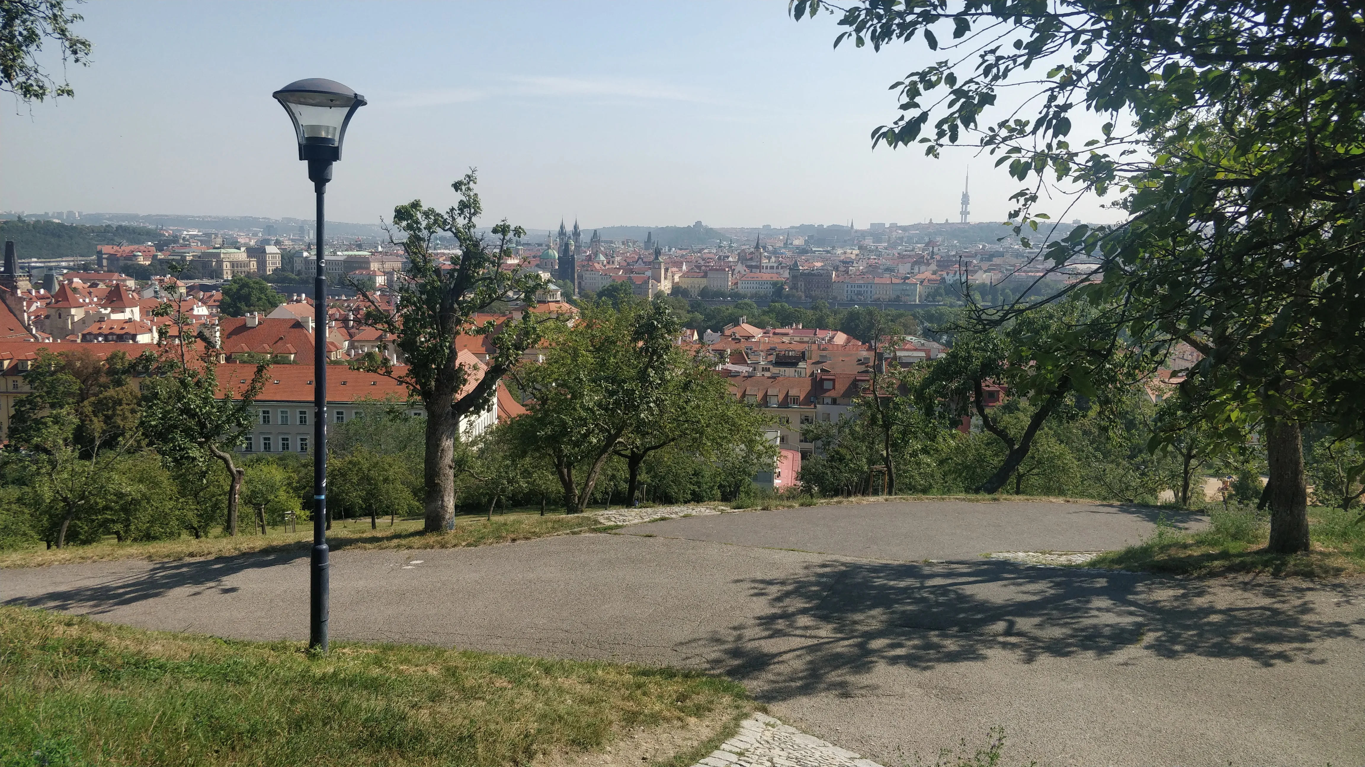 The view from Strahov monastery to Petrin hill